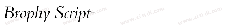 Brophy Script字体转换 Brophy Script字体转换